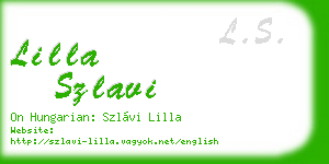lilla szlavi business card
